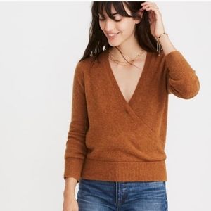 Madewell Faux Wrap Sweater - Harvest XS